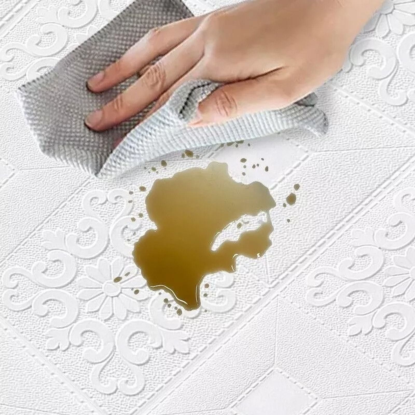 Gerich 30 Pcs 3D Foam Tile Brick Wall Sticker Self-Stick Waterproof Ceiling Panel Home Decor