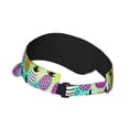 thumbnail image 3 of Xecao Graffiti Pineapples for Adult Sun Cap offers versatile sun protection with adjustable Velcro for a secure fit., 3 of 8