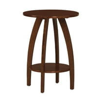 Convenience Concepts Aldrin End Table with Shelf in Espresso Wood Finish