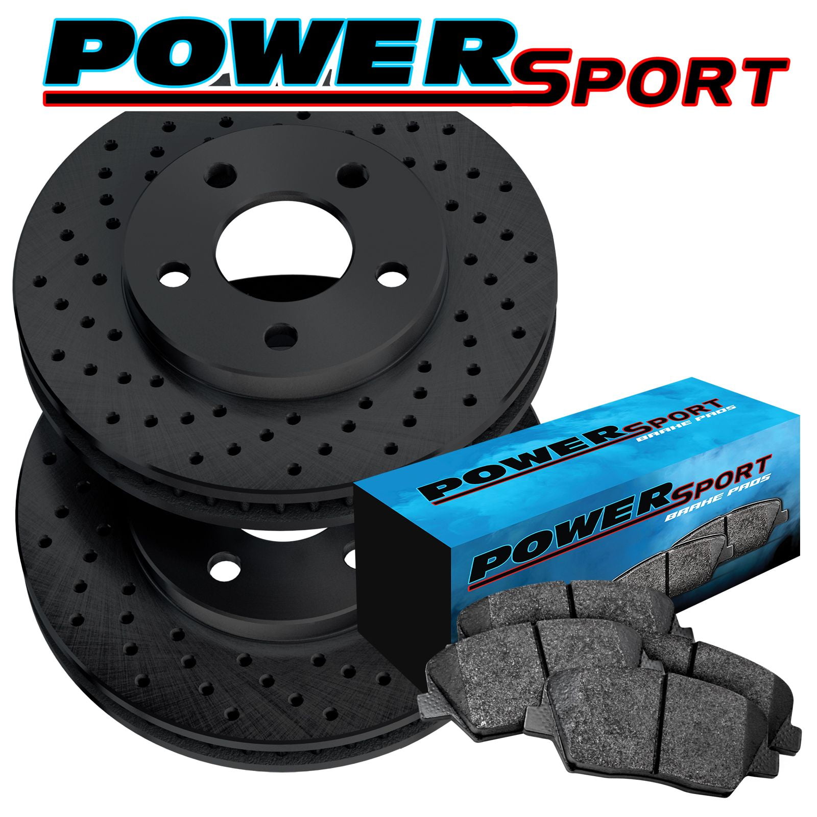 Front+Rear Drill Slot Brake Rotors and Ceramic Pads For Volvo 850 C70 S70 V70
