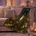 thumbnail image 6 of Enchanted Forest Forager in Moonlit Scene for Fantasy and Nature Enthusiasts, Housewarming Gift, Soft and Cozy Flannel Blanket for Home Decor, Bedroom or Living Room Accent, 6 of 9
