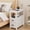 White, variant on Pikvki End Table with Charging Station, Nightstand with 2 Drawers for Living Room, Bedroom, White