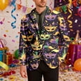 thumbnail image 2 of oqasdz Mens Blazer Corduroy for Textured Sport with Modern Fit and Comfortable Stretch Slim Fit Dress Coat Party Evening Wedding Prom, 2 of 4