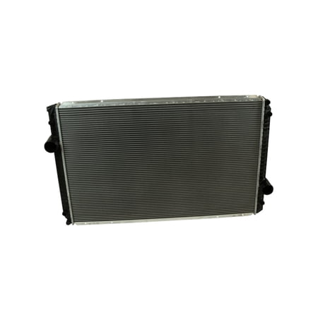 2 Rows Aluminum Radiator with Crossflow Outlet Compatible with International 7600 7700 & Lonestar Replaces OEM 2591-559-C 238602 1S180132 2596591C 5801201667