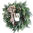 thumbnail image 2 of Haliyee 15.7In Christmas Wreaths-Front Door Hanging Wall Home Porch Decor, Garland Candy Cane Bow Ornament Xmas Holiday Winter Decoration Ornaments, 2 of 9