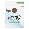 thumbnail image 3 of L'eggs Women's Sheer Energy Medium Leg Support Control Top Sheer Tights ST, 2 Pair, Size B Suntan, 3 of 8