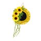 thumbnail image 2 of Corona de girasol, adorno colgante, colgante, letrero de madera artificial, decoración de la puerta delantera para la casa de la pared al aire libre, 2 of 9