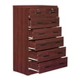thumbnail image 5 of Home Furniture Cindy 7 Drawer Chest Wooden Dresser with Lock - Mahogany, 5 of 7