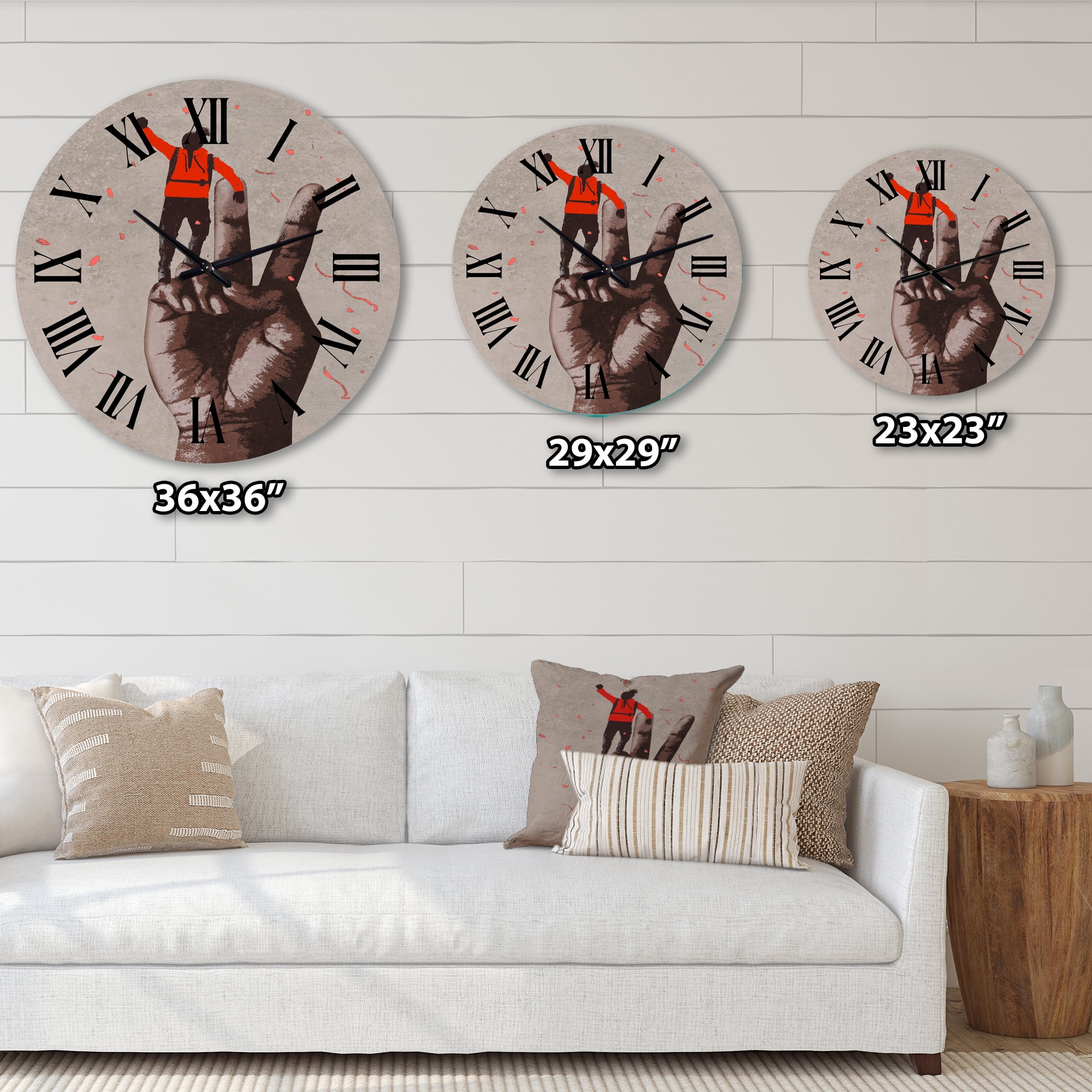 Designart 1 in Modern,Contemporary Wall Clock