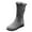 Grey, variant on Bmisegm Fashion Women Flock Winter Keep Warm Thick Sole Square Heels Zipper Snow Mid Booties Round Toe Shoes Shoes Boots for Women Grey 7