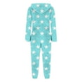thumbnail image 3 of Women's Warm Pajamas, Winter-Ready Romper with Hooded Sleeves, 3 of 5