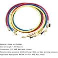 thumbnail image 2 of Refrigerant Charging Hose with Ball Valves HVAC Hoses 1/4'' SAE R410A 800 PSI Fit for R134A R12 R22 R502 R404 Coolant Adding and Air Condition Maintenance 3-Color 3 Pcs, 2 of 7