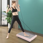 Miumaeov Vibration Plate Exercise Machine with Resistance Bands Bluetooth Speaker Whole Body Workout Fitness Vibration Platform