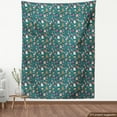 thumbnail image 4 of Christmas Fabric by the Yard, Merry Winter Composition of Bear Mitten Elf Deer Snowman Bird Candycane, Decorative Upholstery Fabric for Sofas and Home Accents, Dark Teal Multicolor by Ambesonne, 4 of 5