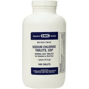 CMC Sodium Chloride Tablets, 1 g, 1000 Count