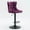 Purple, variant on Geetinfly Bar Stools Set Of 2, Upholstered 360° Swivel Bar Chairs, Modern Bar Stools With Back, 25"-33" Adjustable Height Stool With 17.7inch Base For Kitchen Island Home Bar