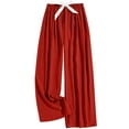 thumbnail image 3 of Women's Fleece Pants Casual Cute Fluffy Soft Loose Pants Winter Funny Plush Warm Bottoms Red Free, 3 of 4
