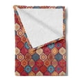 thumbnail image 2 of Moroccan Soft Flannel Fleece Throw Blanket, Oriental Wavy Curvy Pattern with Spring Nature Inspired Retro Style Art Motifs, Cozy Plush for Indoor and Outdoor Use, 50" x 60", Multicolor, by Ambesonne, 2 of 5