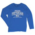 thumbnail image 5 of Proud Veteran Women's Long Sleeve T-shirt Veteran's Day Military Honor US Flag Army Air Force RED Friday American Patriot, 5 of 7