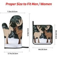 thumbnail image 3 of Oven Mitts and Pot Holders Sets of 4, Christmas Snow Kitchen Gloves for Cooking Baking Winter Elk Tree Hot Pads BBQ Potholders, 3 of 6