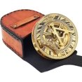 thumbnail image 6 of Brass Nautical - Sundial Compass with Intricate Detailing Comes in an Exquisite Top Grain Leather Case - Premium Sundial Compass, 6 of 9