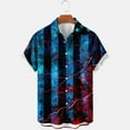 thumbnail image 2 of WREESH Men's Hawaiian Shirt Casual Button Down with Short Sleeve and Turndown Collar 4th of July Print Multicolor, 2 of 3