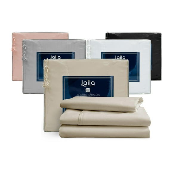Juego de Sabanas Premium Tacto Egipcio 1800 hilos, Laila Comfort