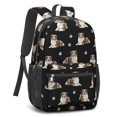 thumbnail image 2 of Australian Shepherd and Dog Paw Print 17" School Backpacks for Teens,Waterproof Oxford Fabric,S-Shape Padded Straps for School,Travel,Hiking,Camping, 2 of 6