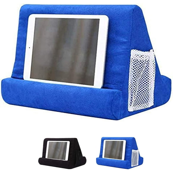ORUYROP Tablet Pillow Pad Multi-Angle Soft Tablet Stand Holder Rest Cushion for Phone, iPad, Book Reading (Blue)