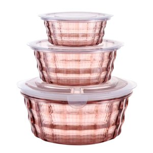 Giyblacko Food Storage Fruit Box Fruit Containers With Tureen Bowl Clear Plastic Container Plastic Container Sealed Container Cereal Oatmeal Food Box 3pc