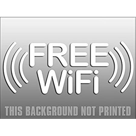 White Vinyl FREE WiFi Left and Right Bars Sticker Decal (business window internet cafe) 3 x 7 (Best Internet Browser For Windows 7 Starter)