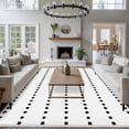 thumbnail image 3 of Boho Polka Area Rugs 5x7 ft Dot Stripes Geometric Black White Washable Rug Non Slip Indoor Carpet Absorbent Floor Mat for Living Room Bedroom Dining Room, 3 of 9