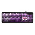 thumbnail image 1 of Yeacher USB Wired Gaming Keyboard Steampunk Keyboard Backlit Retro Round Keycap Metal Panel 104 Keys for PC Laptop, 1 of 7