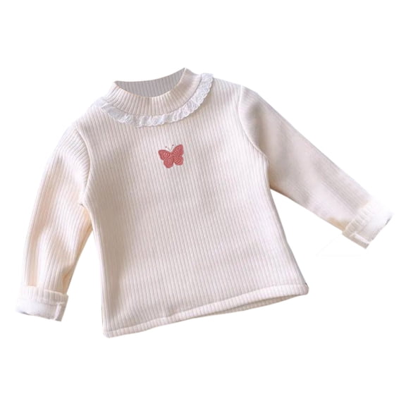 QHFBli Girls Long Sleeve Knitted Bolero Cardigan Kids Button Closure Shrug Sweaters Cropped Jacket Cover Up Tops