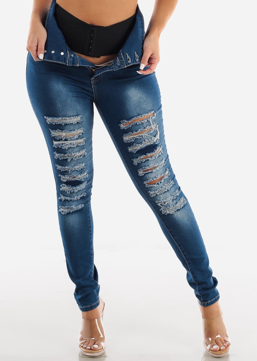 jeans with waist cincher