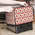 thumbnail image 6 of KLL Fresh Red Tomato Print 2 Slice Toaster Dust Covers Kitchen Small Appliance Cover with 2 Pockets,Can hold Jam Spreader Knife & Toaster Tongs (11.4 x 7.9 x 7.5), 6 of 6