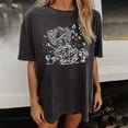 thumbnail image 2 of Blusa de manga corta de verano con estampado de sol y luna gótica vintage para mujer Fridja zx2132, 2 of 6