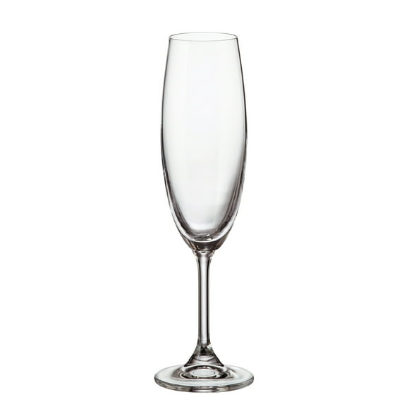 Juego de 6 Copas para Champaña Bohemia Crystalite 220 ml Sylvia