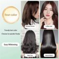 thumbnail image 3 of Tinte para cabello con burbujas de plantas naturales de 30 ml que nutre el cabello para cubrir las canas, es suave y no estimula, crema para teñir el cabello de uso propio, 10 paquetes de champú, marr, 3 of 4