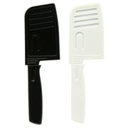 7-Inch Mini Cleaver Prep Knife with Sheath Set in Black/White
