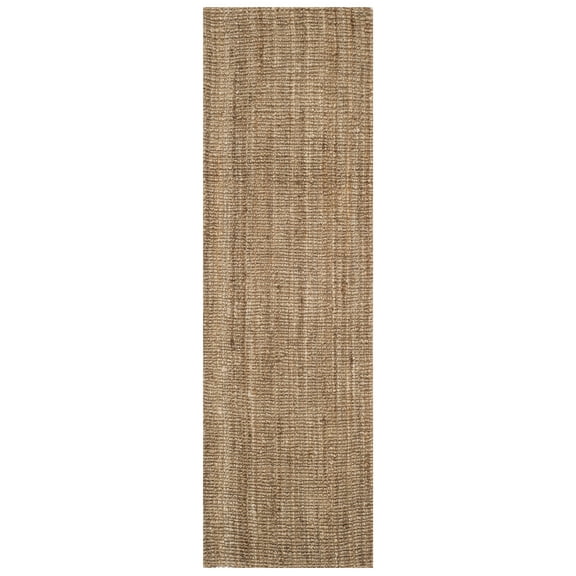 SAFAVIEH Natural Fiber Levi Braided Runner Rug, Natural/Grey, 2'6" x 12'