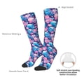 thumbnail image 4 of Naloa Blue Flower Skull Thigh High Socks Extra Long Stretchy Sock Women Over Knee High Opaque Stocking Daily Wear, 4 of 6