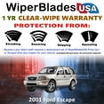 thumbnail image 2 of 2001 Ford Escape Beam Wiper Blades Wipers w/1yr Warranty (Set of 2), 2 of 5