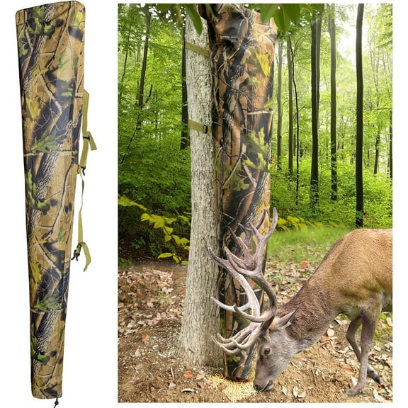 Adjustable Camo Feeders-100 lb Tree Hugger Gravity Deer Feeder with Adjustable Strap-Waterproof Feeder Bag for Hunting