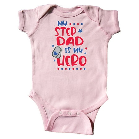 

Inktastic Memorial Day My Step Dad is My Hero Gift Baby Boy or Baby Girl Bodysuit
