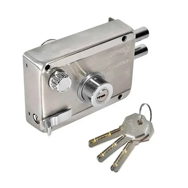 Phillips Cerradura De Sobreponer HS 4100 Instala Fácil Derecha Acero Inoxidable
