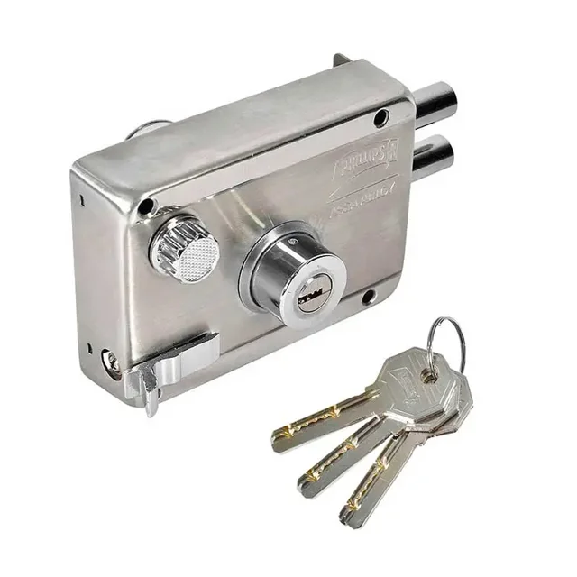 Phillips Cerradura De Sobreponer HS 4100 Instala Fácil Derecha Acero Inoxidable