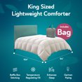 thumbnail image 2 of Sleepgram King Sized Pre Shrunk Lightweight Embroidered Cotton Comforter, White, 2 of 7