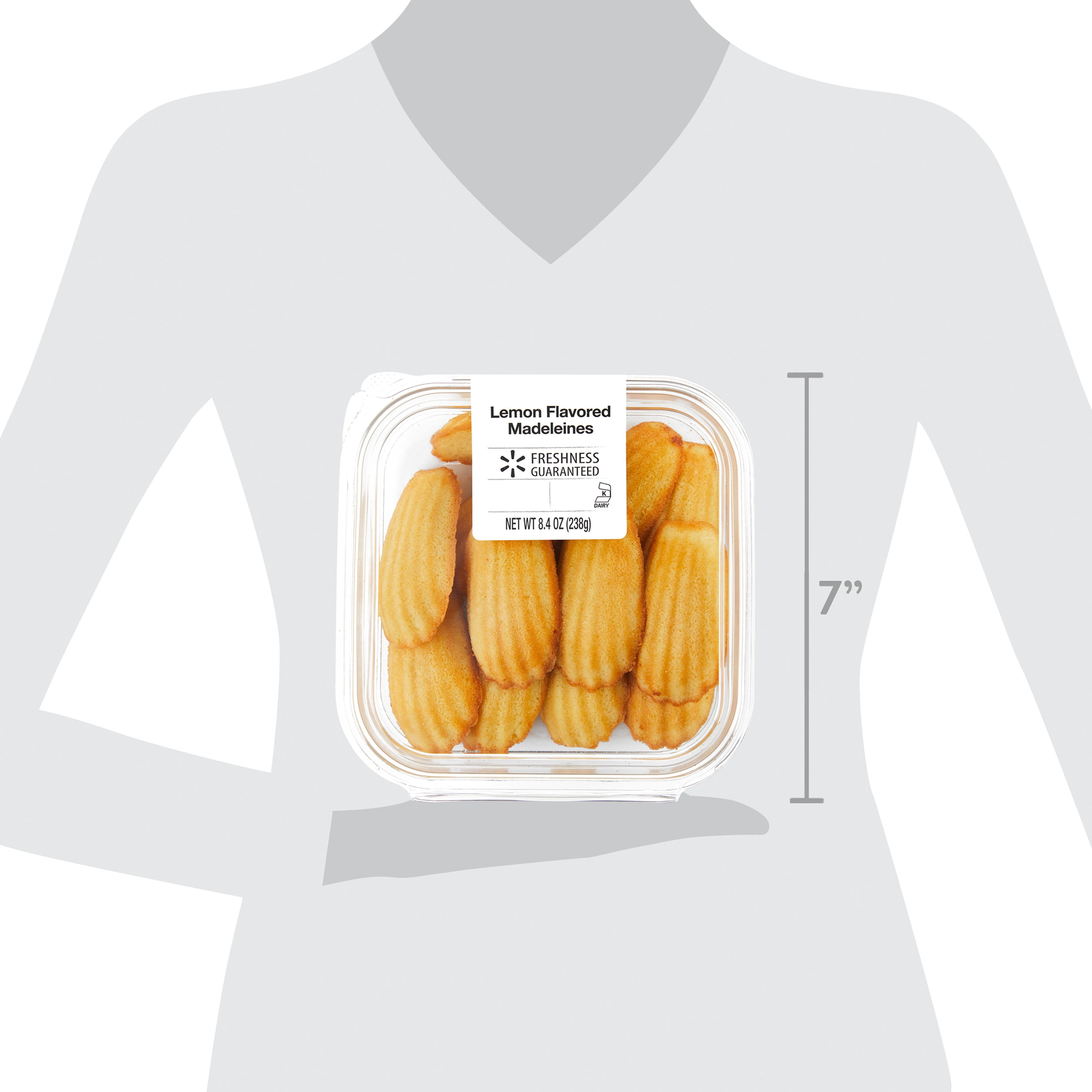 Freshness Guaranteed Lemon Flavored Madeleines Shell Shaped Baked Cookies, 8.4 oz, 12 Count (Ready to Eat)