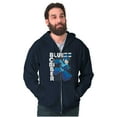 thumbnail image 5 of Mega Man Video Game Blue Bomber Zip Up Hoodie Men's Women's Brisco Brands M, 5 of 6